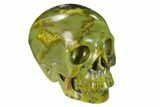 Realistic, Polished Yellow Turquoise Jasper Skull - Magnetic #151103-2